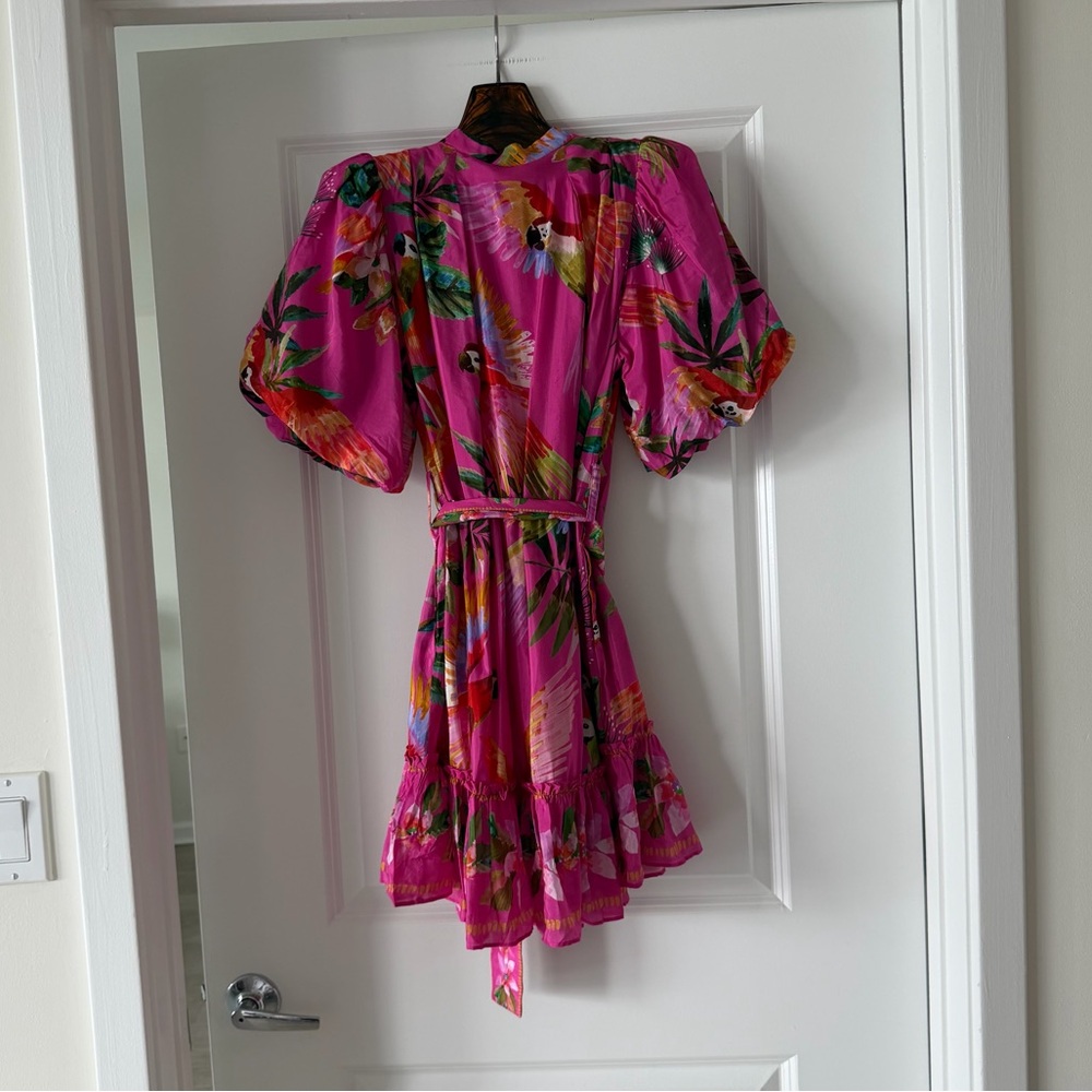 Farm Rio Printed belted cotton-blend midi dress - Picture 9 of 9
